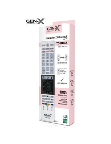 MANDO UNIVERSAL PARA TELEVISORES TOSHIBA TOG-2113 GEN-X
