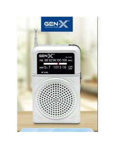 RADIO PORTATIL AM/FM ANALOGICA GRIS FM-4403 GEN-X