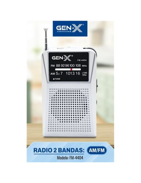 RADIO PORTATIL AM/FM ANALOGICA GRIS FM-4404 GEN-X