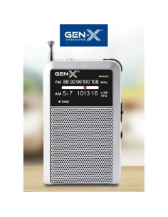 RADIO PORTATIL AM/FM ANALOGICA PLATA FM-4401 GEN-X