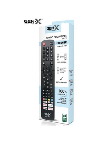 MANDO UNIVERSAL GRANDE PARA TELEVISORES HISENSE HIG-2109 GEN-X