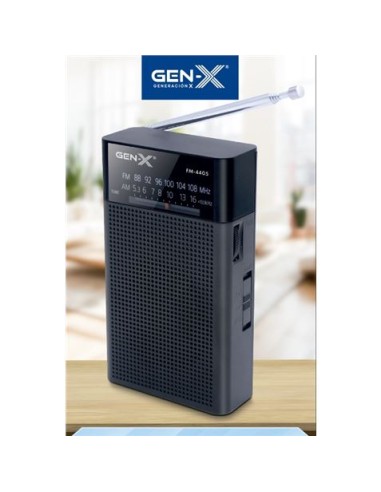 RADIO PORTATIL AM/FM ANALOGICA NEGRA FM-4405 GEN-X