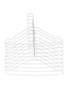 SET 10 PERCHAS BLANCAS PLASTICAS