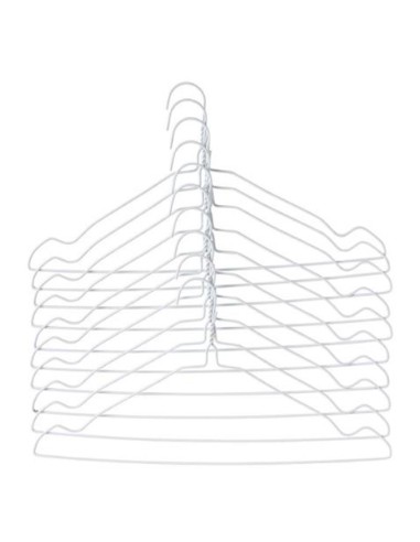 SET 10 PERCHAS BLANCAS PLASTICAS