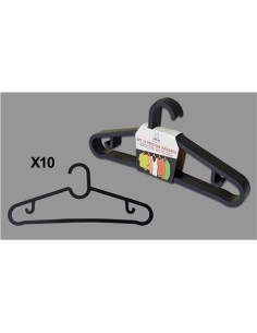 SET 10 PERCHAS NEGRAS PLASTICAS