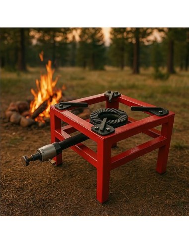FOGÃ“N / HORNILLO DE GAS REFORZADO ALTA POTENCIA 1 FUEGO 40X40CM MUVIP