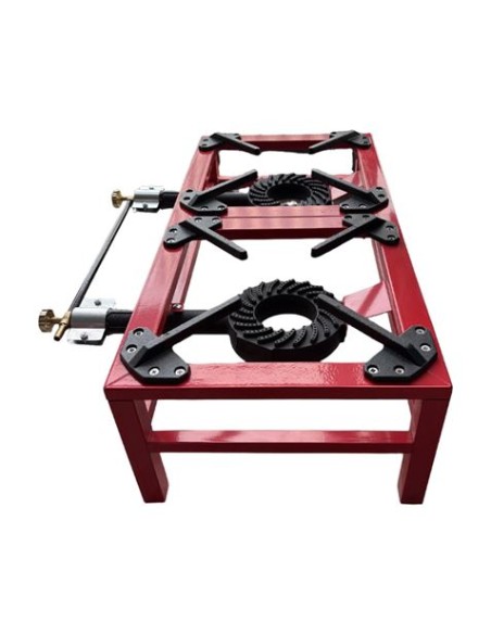 FOGÃ“N / HORNILLO DE GAS REFORZADO ALTA POTENCIA 2 FUEGOS 80X40CM MUVIP