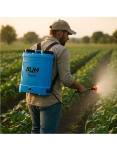 SULFATADORA DE ESPALDA BATERIA 20 LITROS DOBLE BOMBA BLIM 2