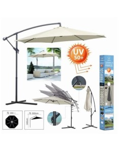 SOMBRILLA EXCENTRICA BEIGE 300CM