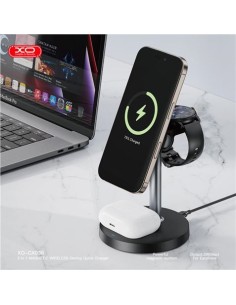 CARGADOR INALAMBRICO MAGNETICO 3 EN 1 CX038 NEGRO XO 2