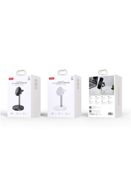 CARGADOR INALAMBRICO MAGNETICO 3 EN 1 CX038 NEGRO XO