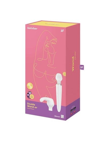 MASAJEADOR CON DOBLE CABEZAL VIBRADOR DOUBLE WAND-ER APP SATISFYER