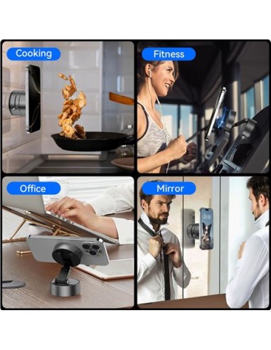 SOPORTE COCHE SMARTPHONE POR VACIO /MAGNETICO C170 BLANCO XO