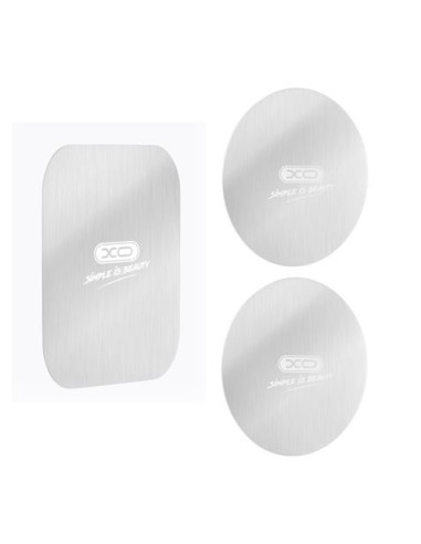 SET 3 PIEZAS METALICAS PARA SOPORTES MAGNETICOS XO
