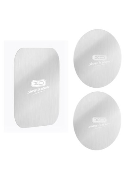 SET 3 PIEZAS METALICAS PARA SOPORTES MAGNETICOS XO
