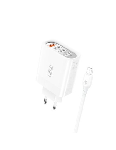 CARGADOR DE CORRIENTE L100 4XUSB + CABLE 2.4A MICRO USB XO