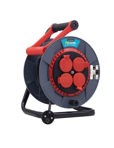 ENROLLADOR DE CABLE 30 METROS 3X2.5MM CABLE CON TAPA MADER
