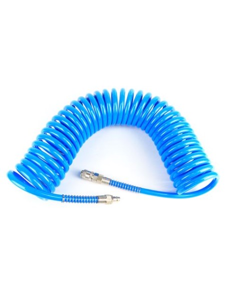 MANGUERA ESPIRAL AZUL 10 METROS AIRE COMPRIMIDO MADER