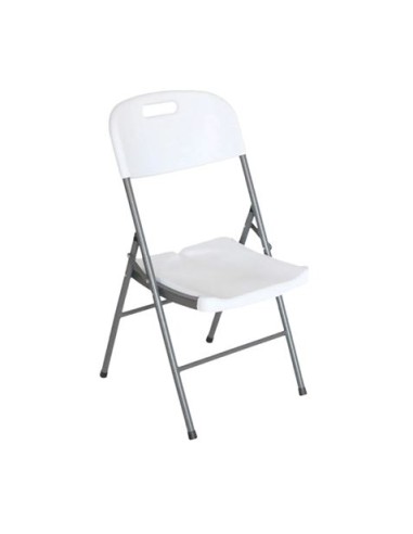SILLA RESINA PLEGABLE PRO 44X53X83CM BLANCA SUNGARDEN