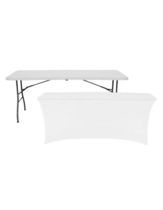 FUNDA PARA MESA DE RESINA 180X74X74CM BLANCA SUNGARDEN 2