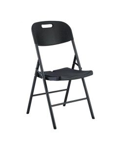 SILLA RESINA PLEGABLE PRO 44X53X83CM NEGRA SUNGARDEN