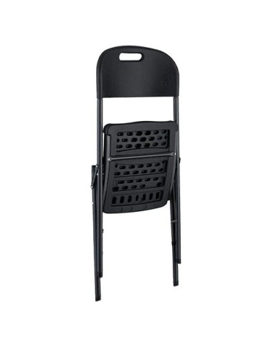 SILLA RESINA PLEGABLE PRO 44X53X83CM NEGRA SUNGARDEN