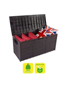 BAÃšL RESINA 290 LITROS 112X49X54CM MARRÃ“N SUNGARDEN