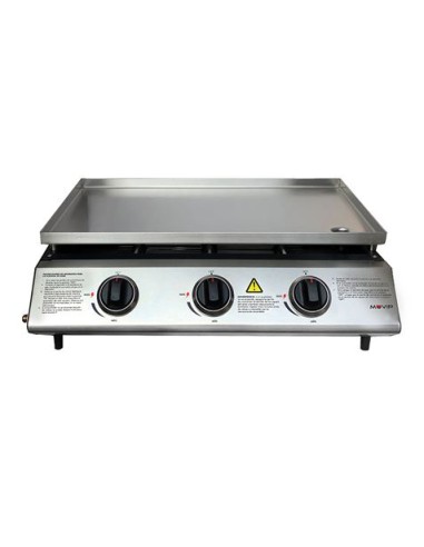 PLANCHA DE ASAR 3 FUEGOS INOXIDABLE MUVIP