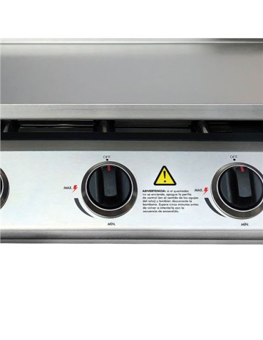 PLANCHA DE ASAR 3 FUEGOS INOXIDABLE MUVIP