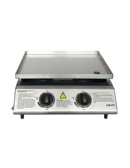 PLANCHA DE ASAR 2 FUEGOS INOXIDABLE MUVIP
