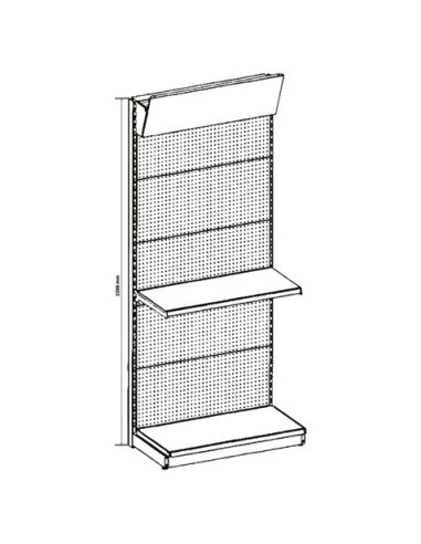 ESTANTERIA / EXPOSITOR DISPLAY 900X450X2200 COLOR NEGRO
