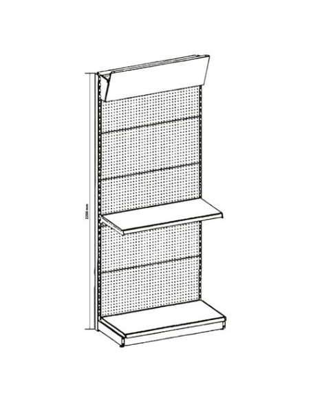 ESTANTERIA / EXPOSITOR DISPLAY 900X450X2200 COLOR NEGRO