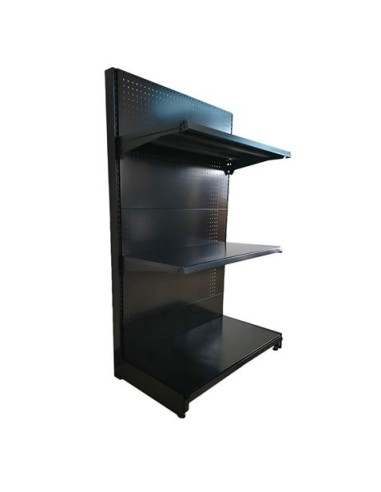 EXPOSITOR GÃ“NDOLA 900X450X1500MM NEGRO CROMAD