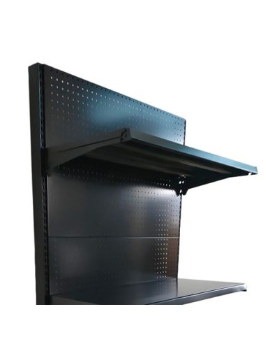 EXPOSITOR GÃ“NDOLA 900X450X1500MM NEGRO CROMAD