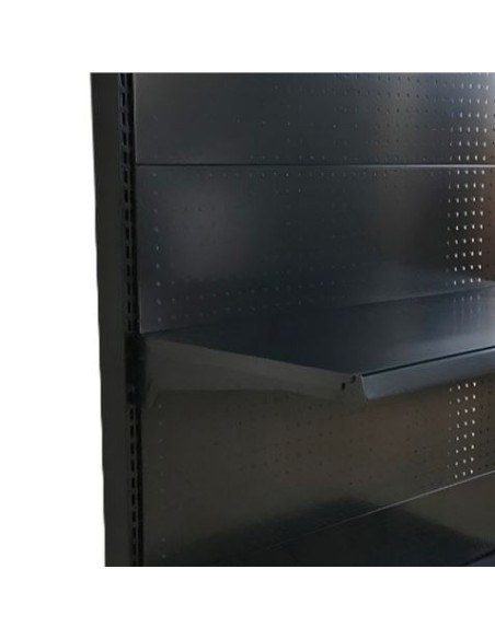 EXPOSITOR GÃ“NDOLA 900X450X1500MM NEGRO CROMAD