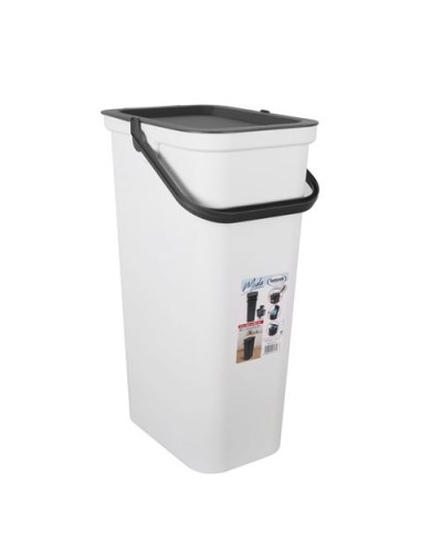 PAPELERA CON ASA 38 LITROS BLANCA MODA TONTARELLI