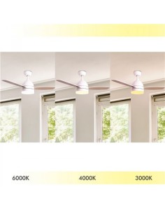 VENTILADOR DE TECHO 70W CON LUZ TRES TONALIDADES BLANCO JOCCA 2