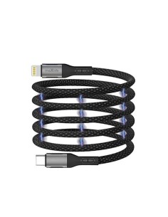 CABLE USB TIPO C A LIGHTNING 1 METRO 27W BLACK NYLON MAXLIFE