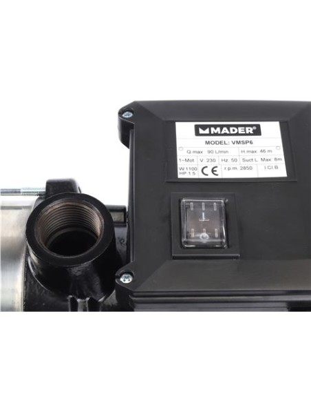 BOMBA ELÃ‰CTRICA MULTICELULAR 1100W 90 L/MIN MADER