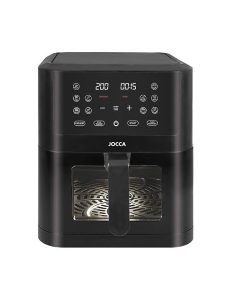 FREIDORA DE AIRE DIGITAL 8 LITROS NEGRA CON VENTANA JOCCA