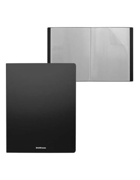 CARPETA DE 20 FUNDAS INTERIORES A4 NEGRO ERICHKRAUSE