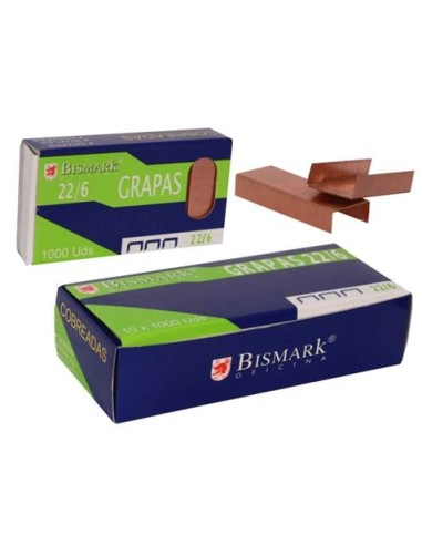 GRAPAS 22/6 CAJA 1000 UNIDADES COBRE BISMARK