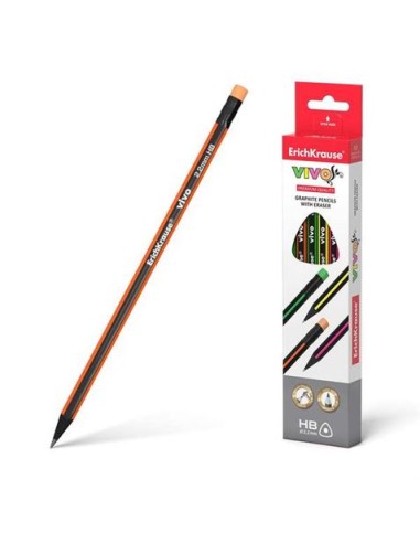 LAPIZ GRAFITO TRIANGULAR CON GOMA ERICHKRAUSE