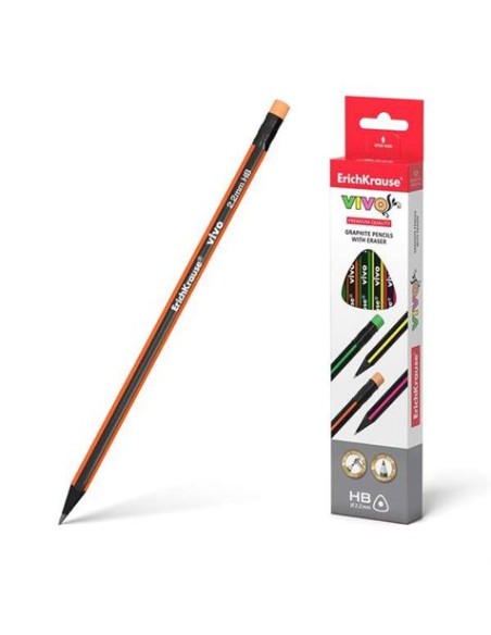 LAPIZ GRAFITO TRIANGULAR CON GOMA ERICHKRAUSE