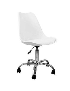 SILLA DE ESCRITORIO CON RUEDAS 97X47X58CM BLANCA