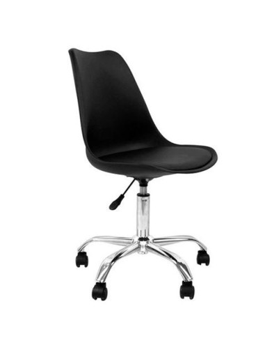 SILLA DE ESCRITORIO CON RUEDAS 97X47X58CM NEGRA