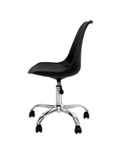 SILLA DE ESCRITORIO CON RUEDAS 97X47X58CM NEGRA 2