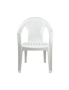 SILLA CON REPOSABRAZOS STACK BLANCA 2