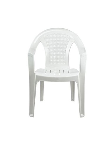 SILLA CON REPOSABRAZOS STACK BLANCA