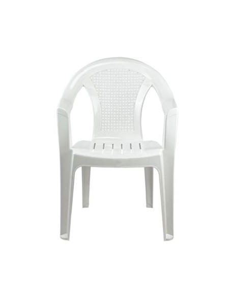 SILLA CON REPOSABRAZOS STACK BLANCA